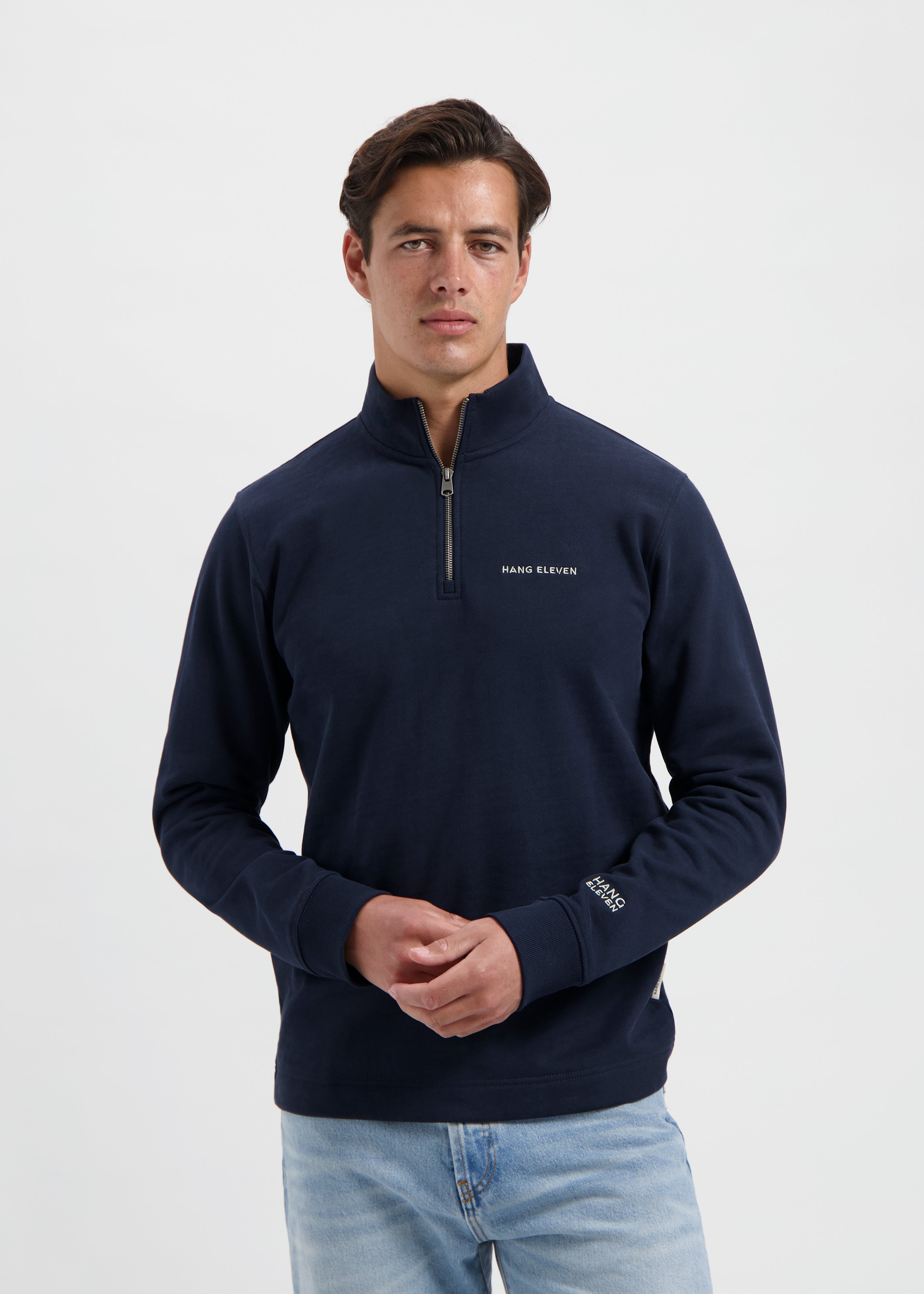 Half Zip Sweater - Navy Blue