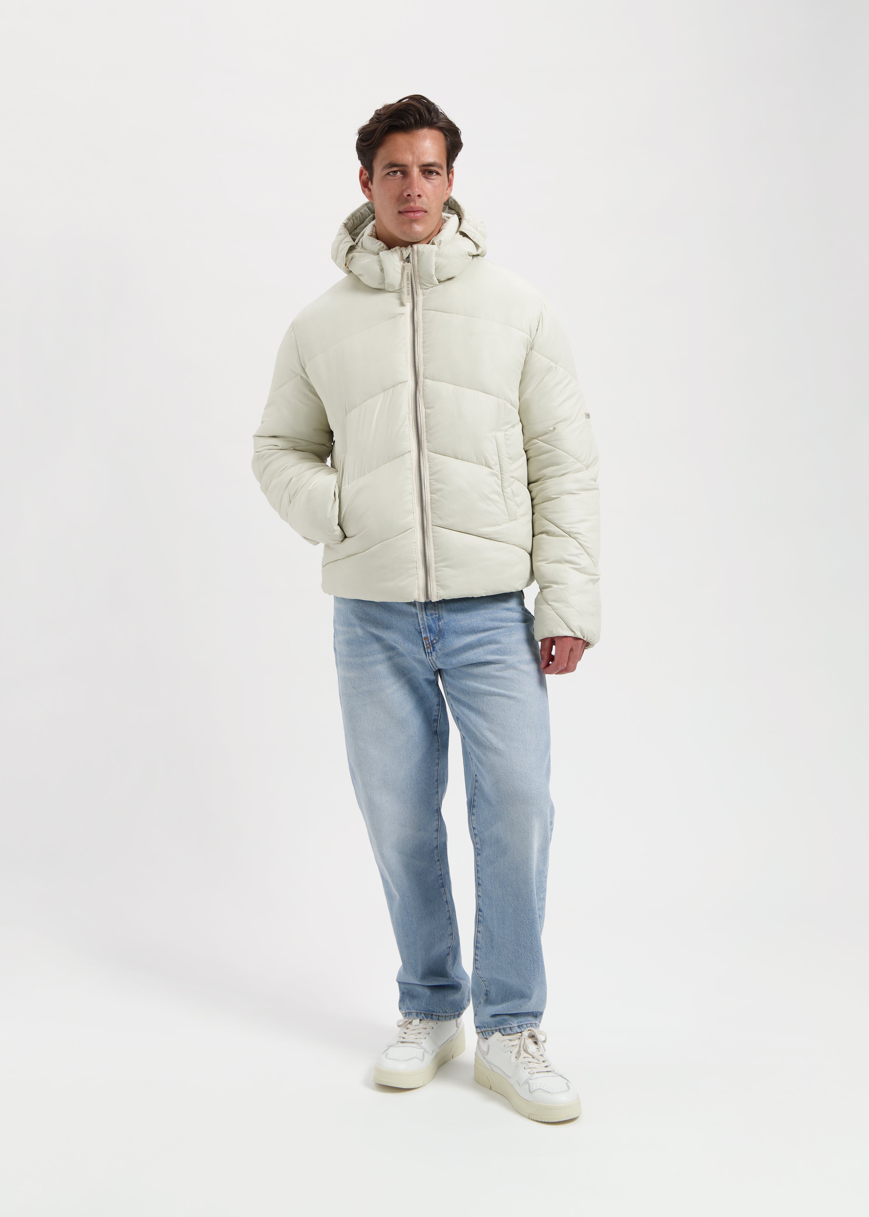 Premium Puffer Jacket - Ecru