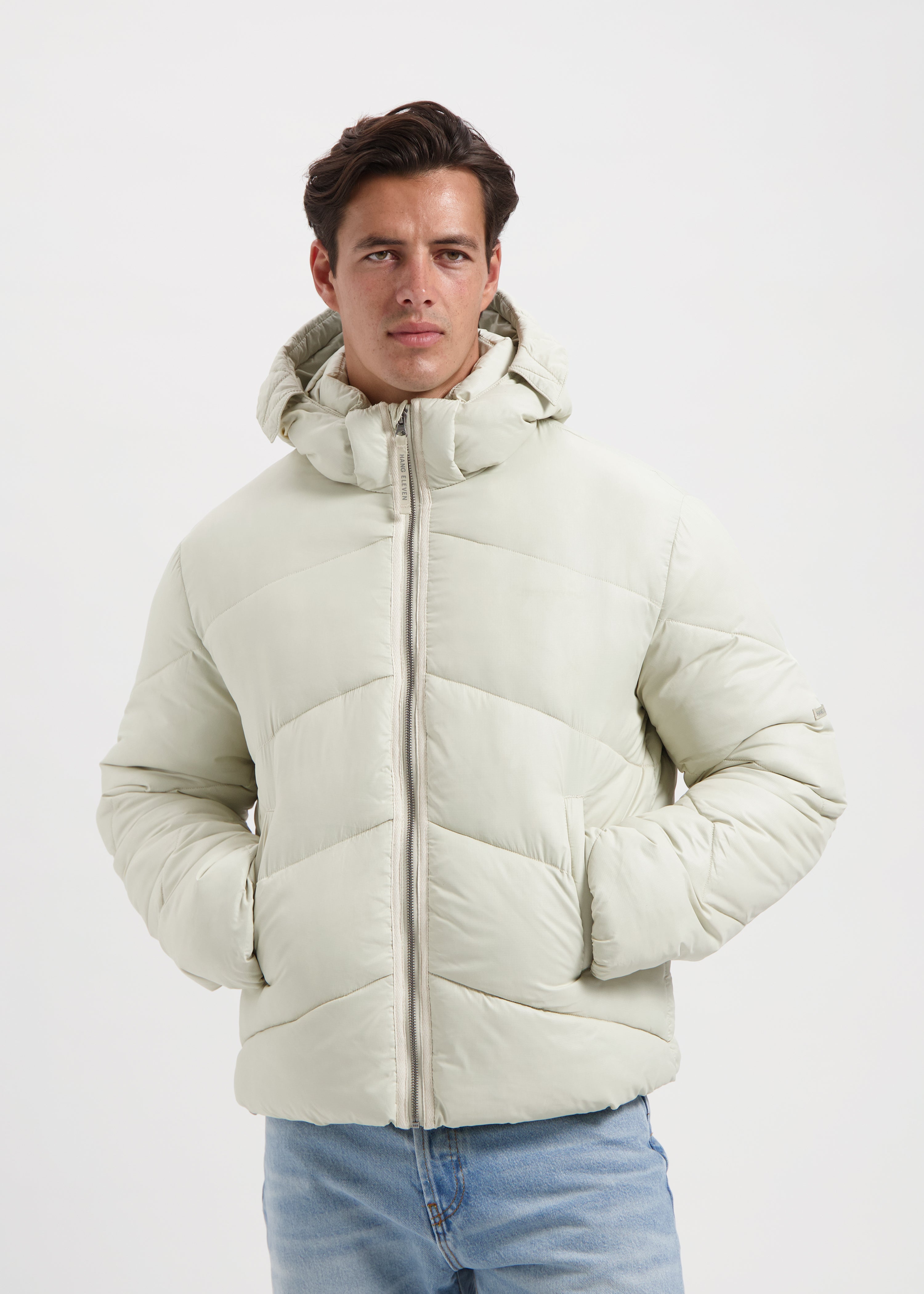 Premium Puffer Jacket - Ecru