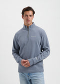 Pull à demi-zip - Gris pierre
