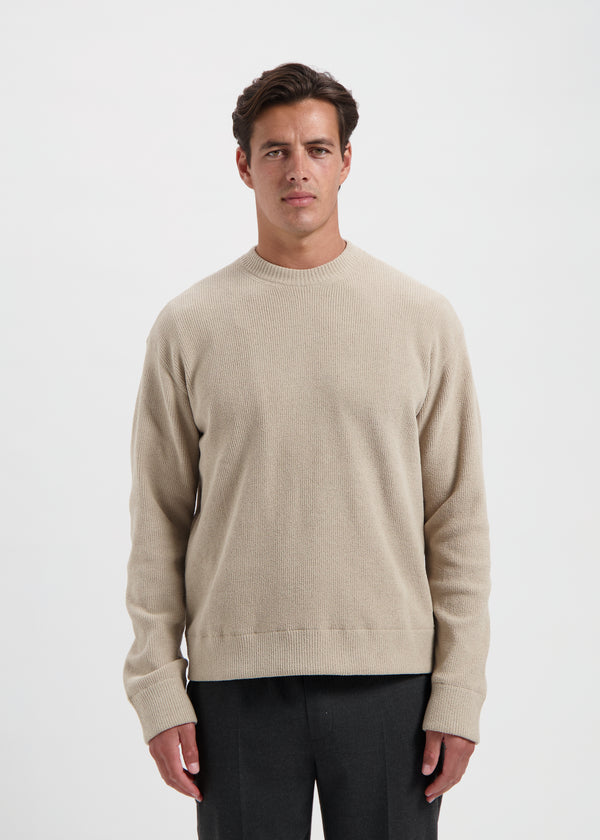 Structure Knit Crewneck - Beige