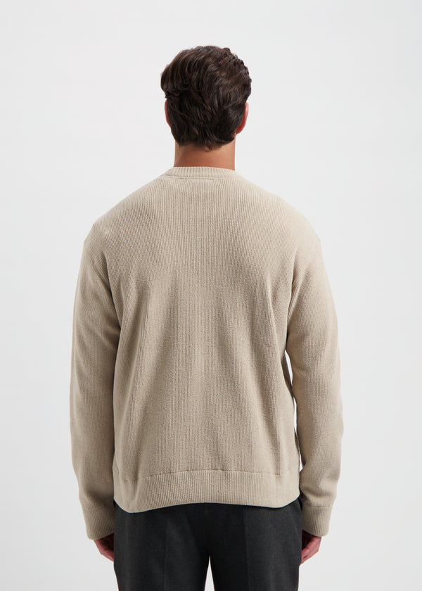 Structure Knit Crewneck - Beige