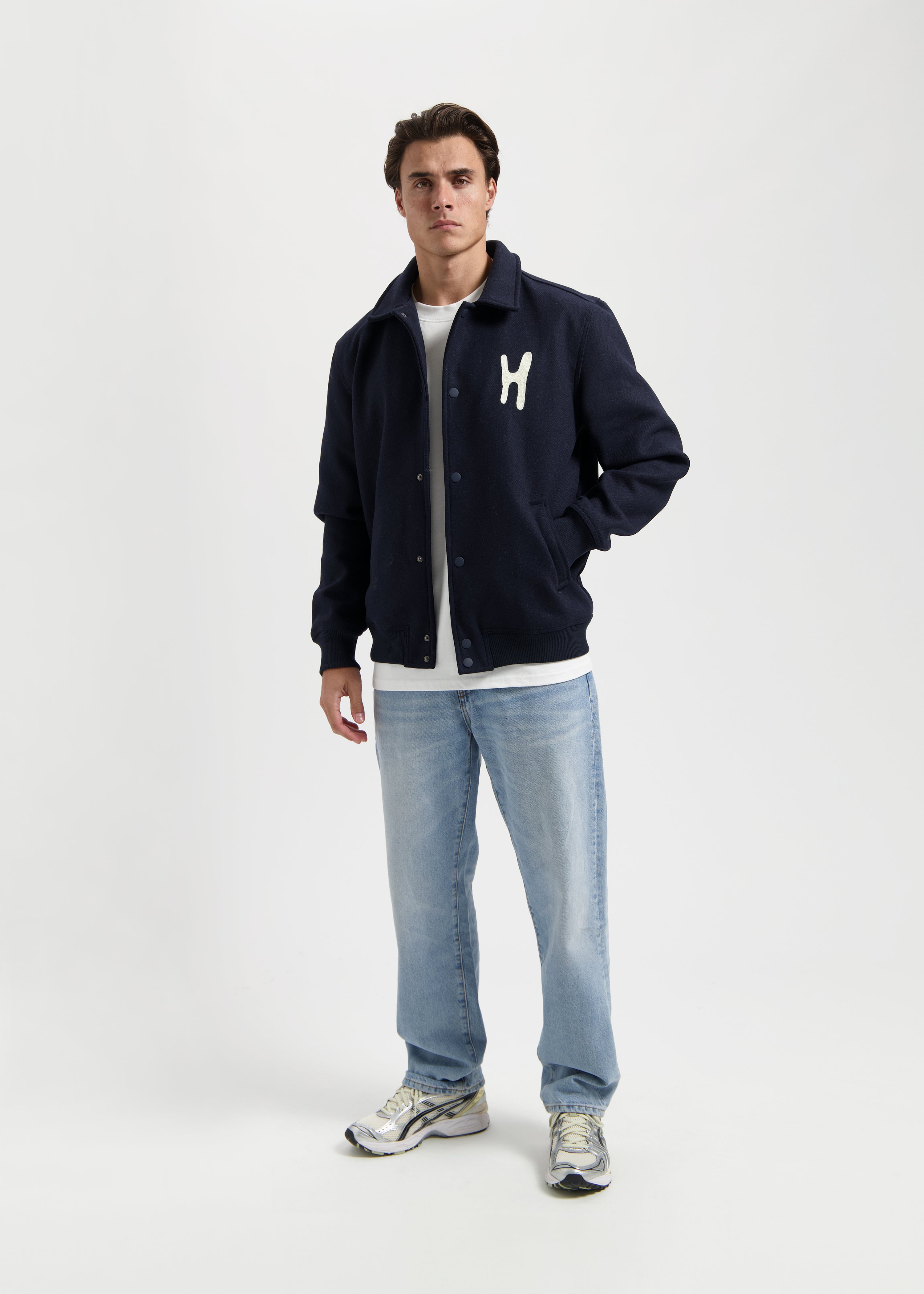 Veste de sport universitaire - Bleu marine