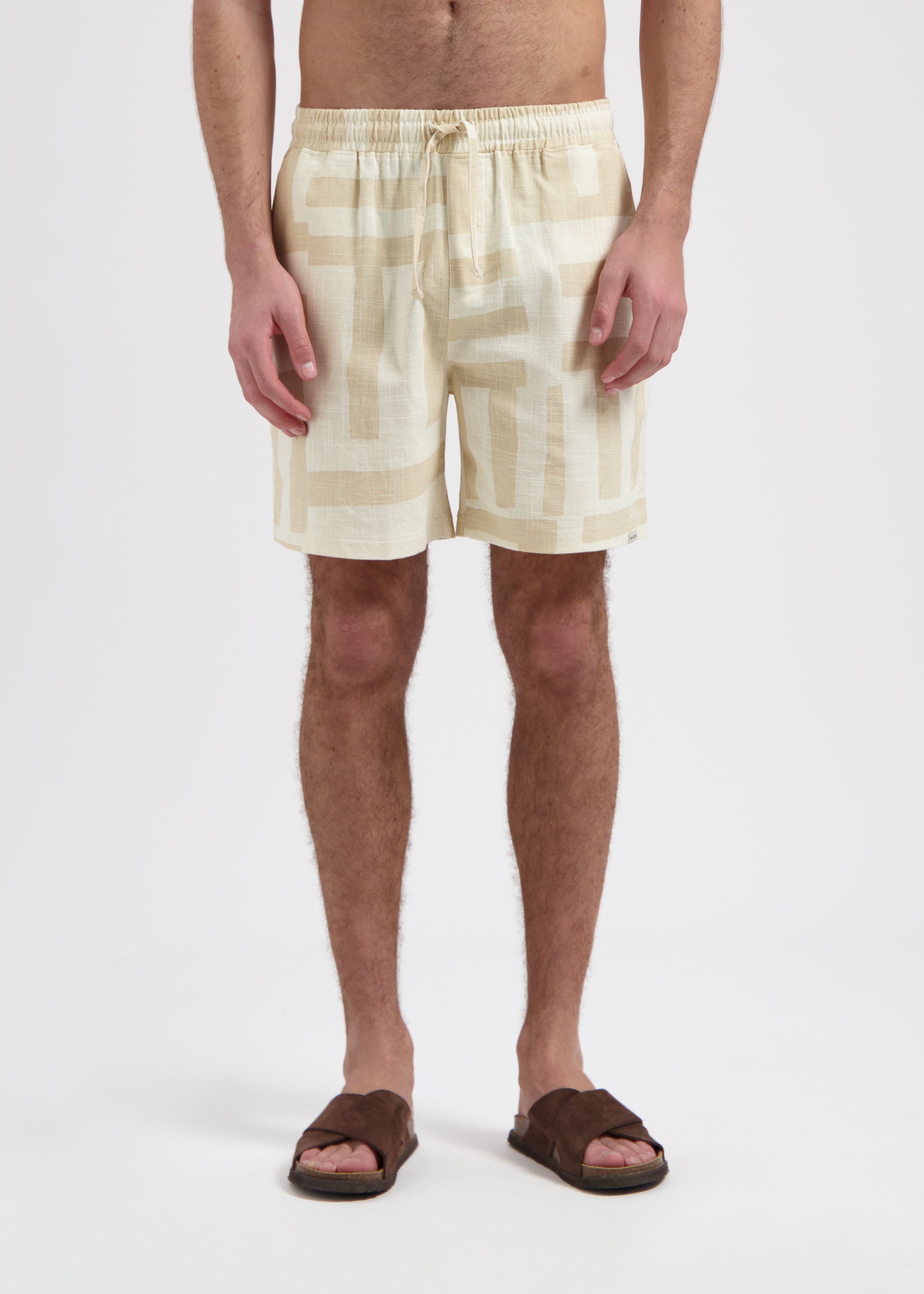 Stripe Slub Short - Sand