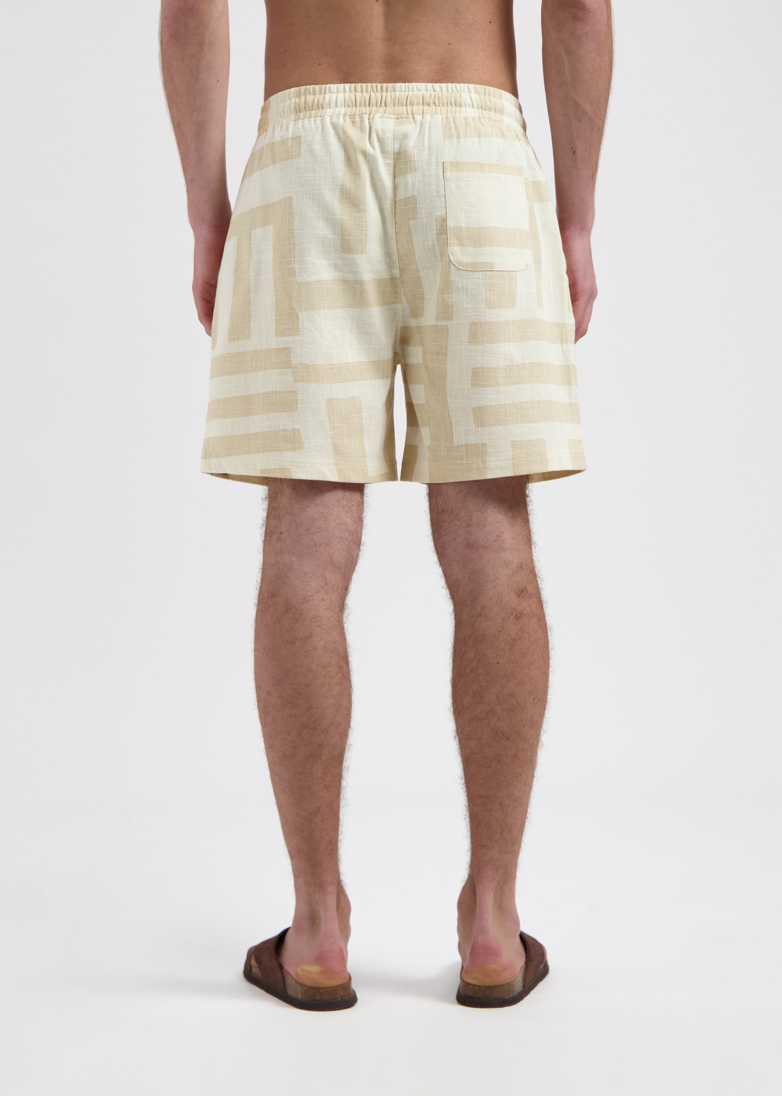 Stripe Slub Short - Sand