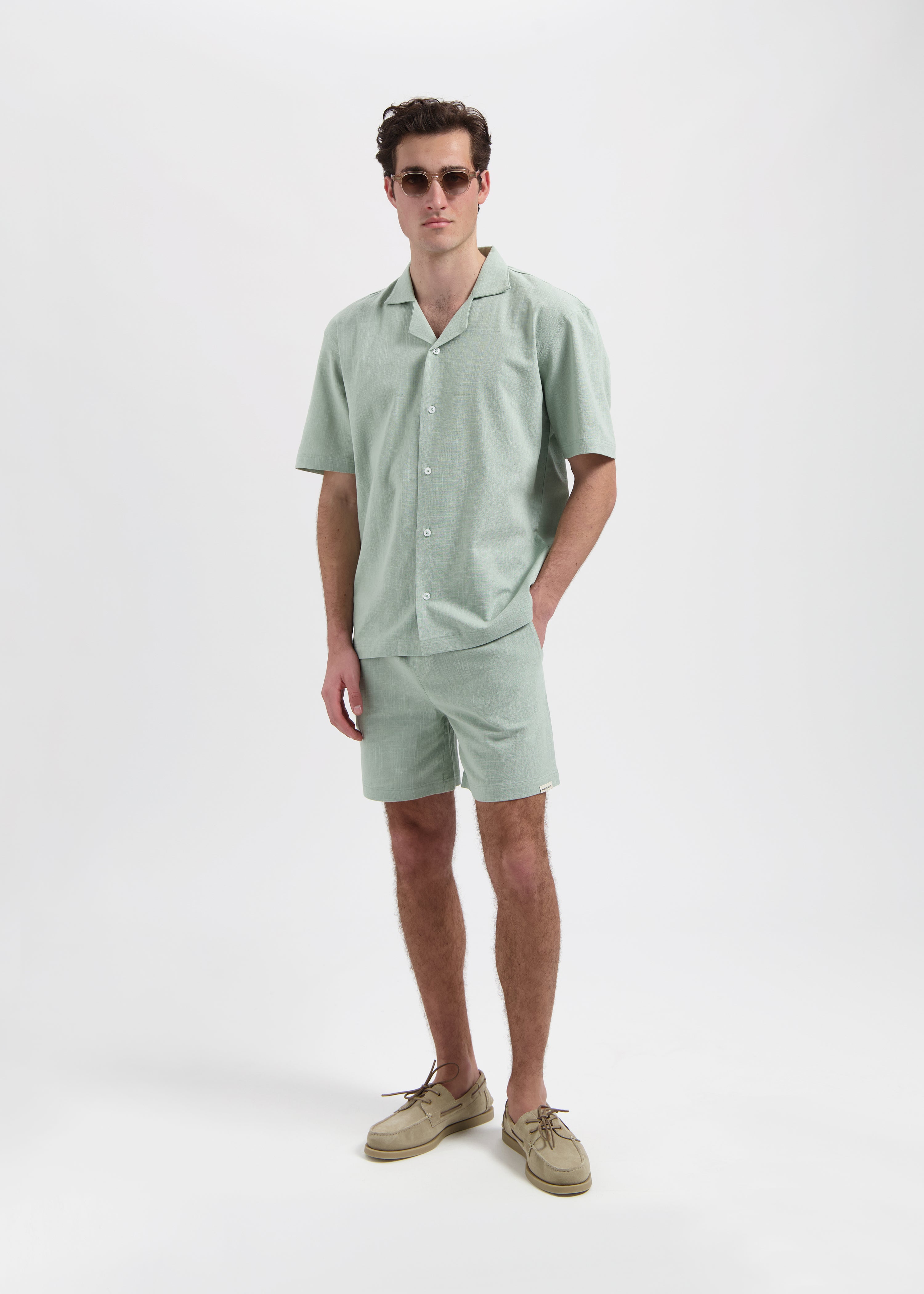 Uni Slub Shirt - Sage Green
