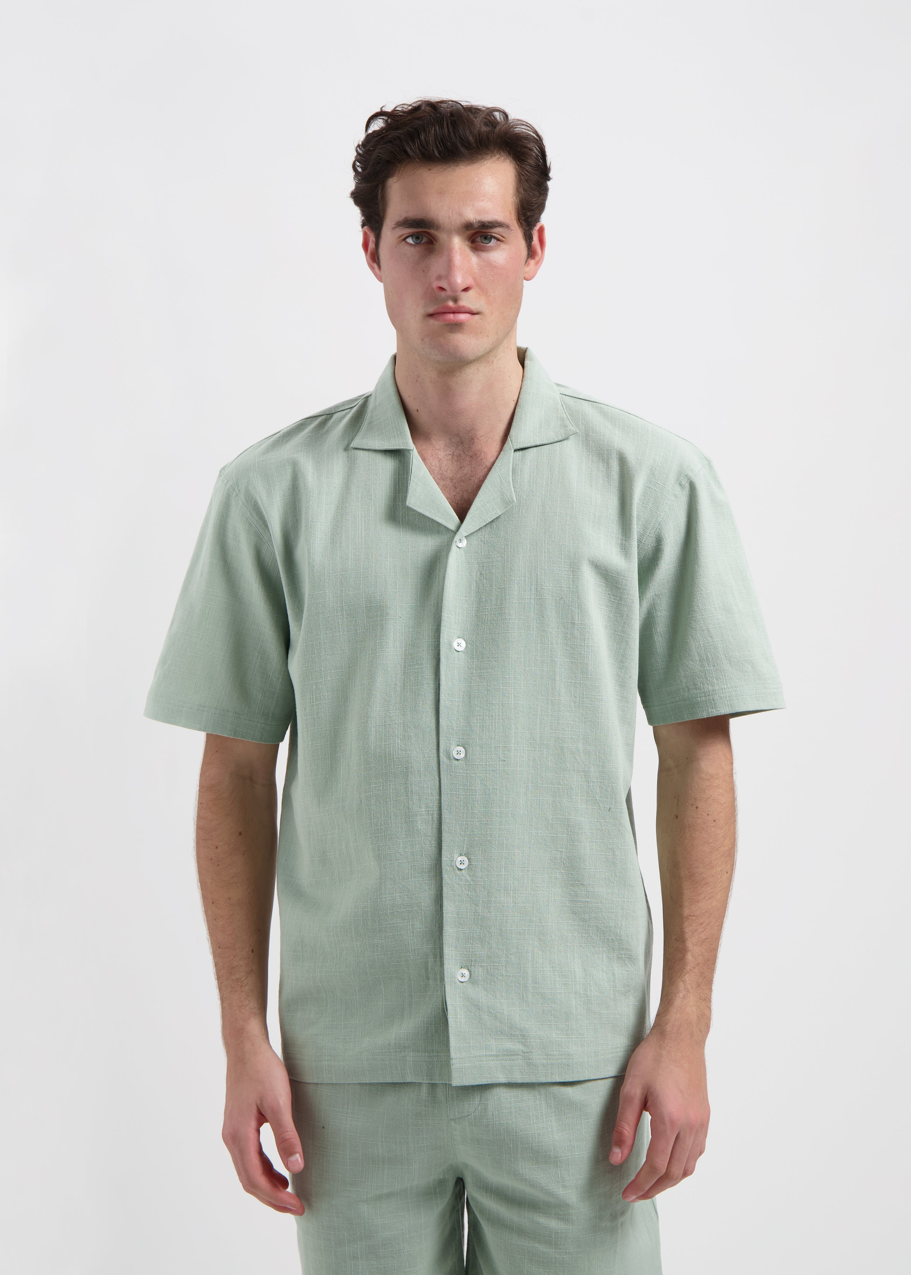 Uni Slub Shirt - Sage Green