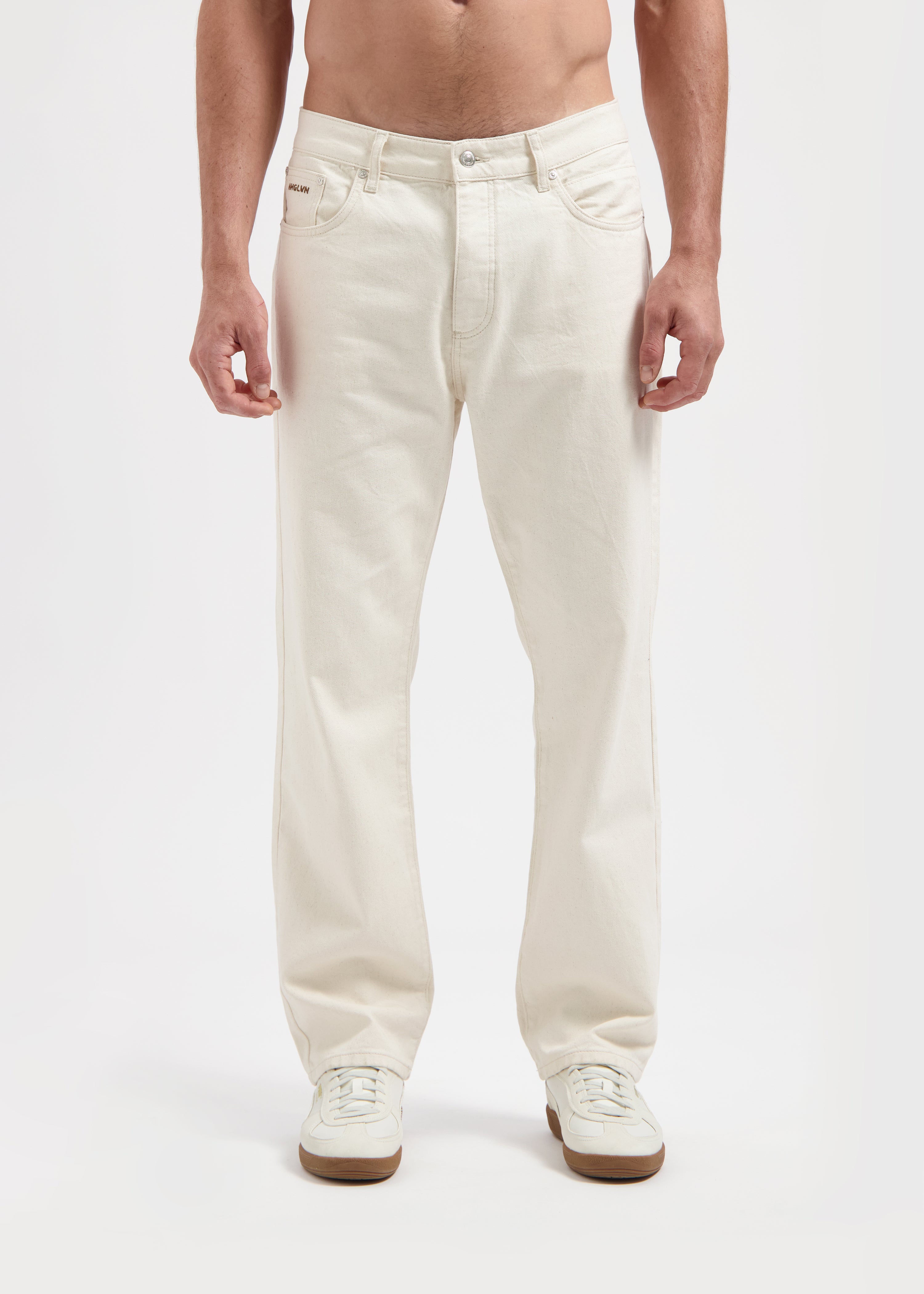 Jeans droits Premium - Couleur avoine