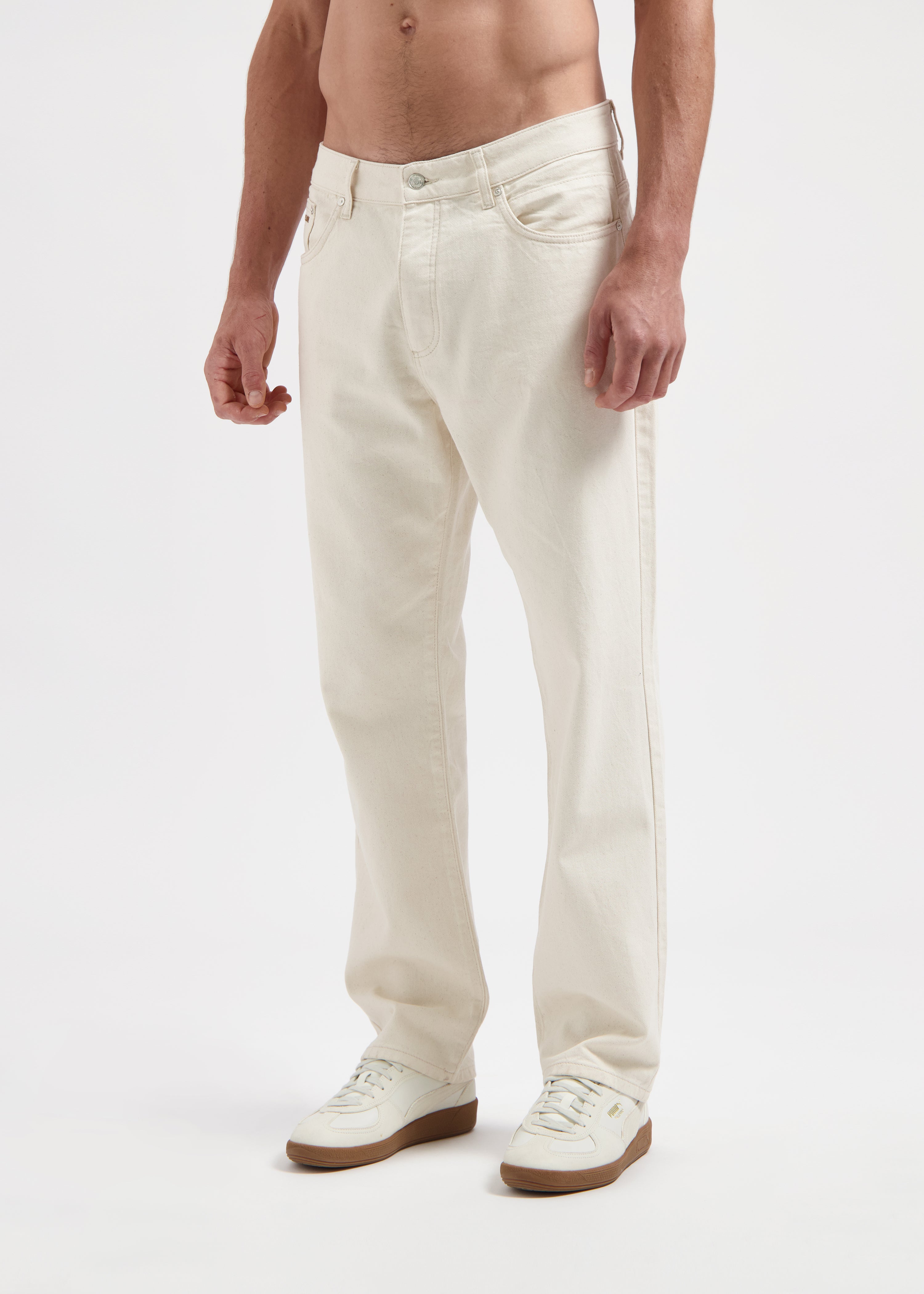 Jeans droits Premium - Couleur avoine