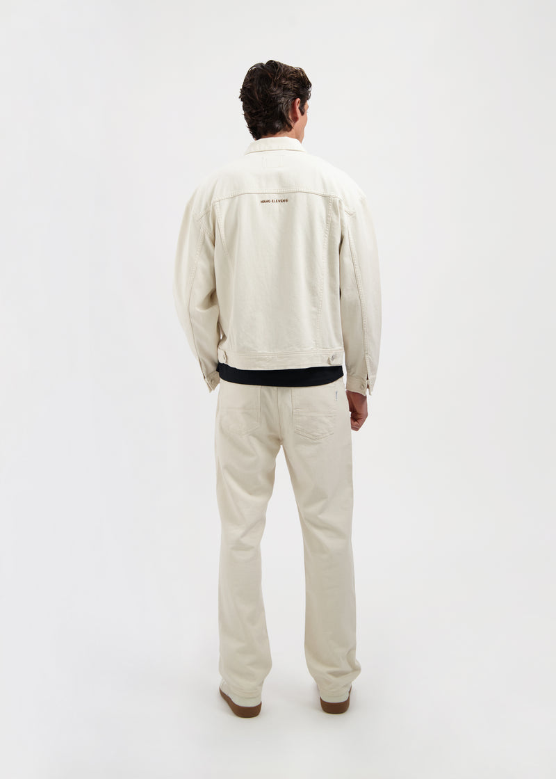 Premium Denim Jacket - Oatmeal