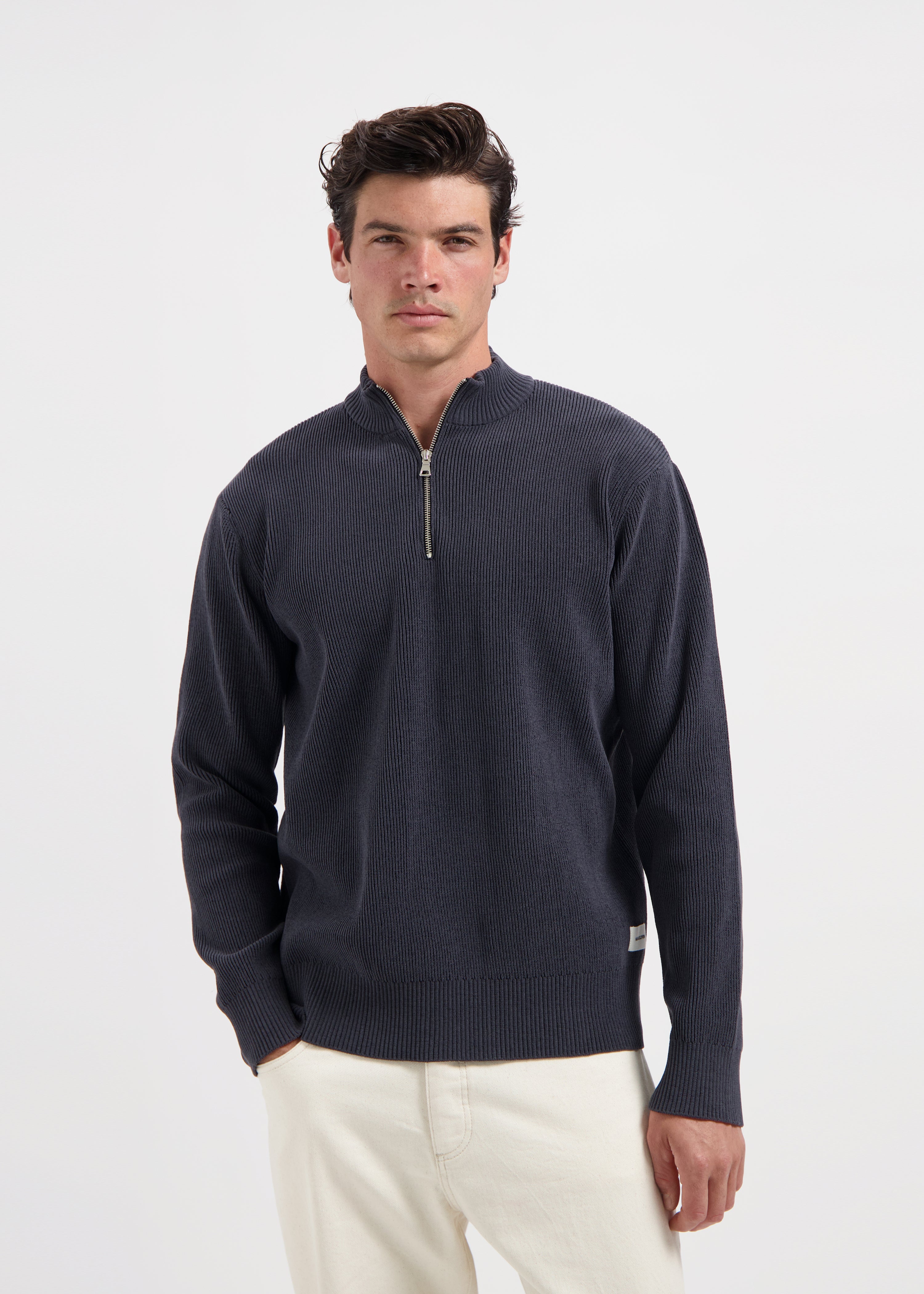 Clean Half Zip - Navy Blue