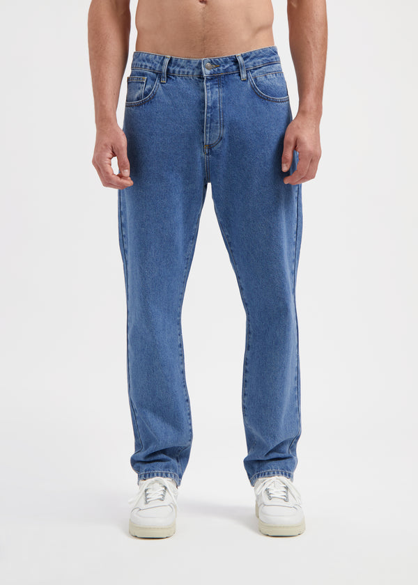 Premium Straight Jeans - Deep Blue