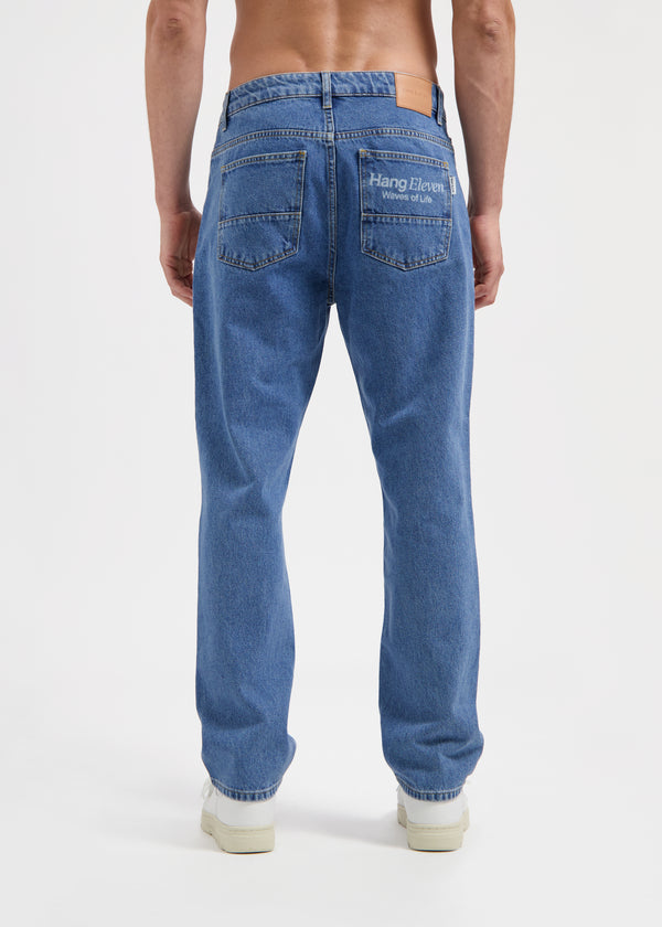 Premium Straight Jeans - Deep Blue
