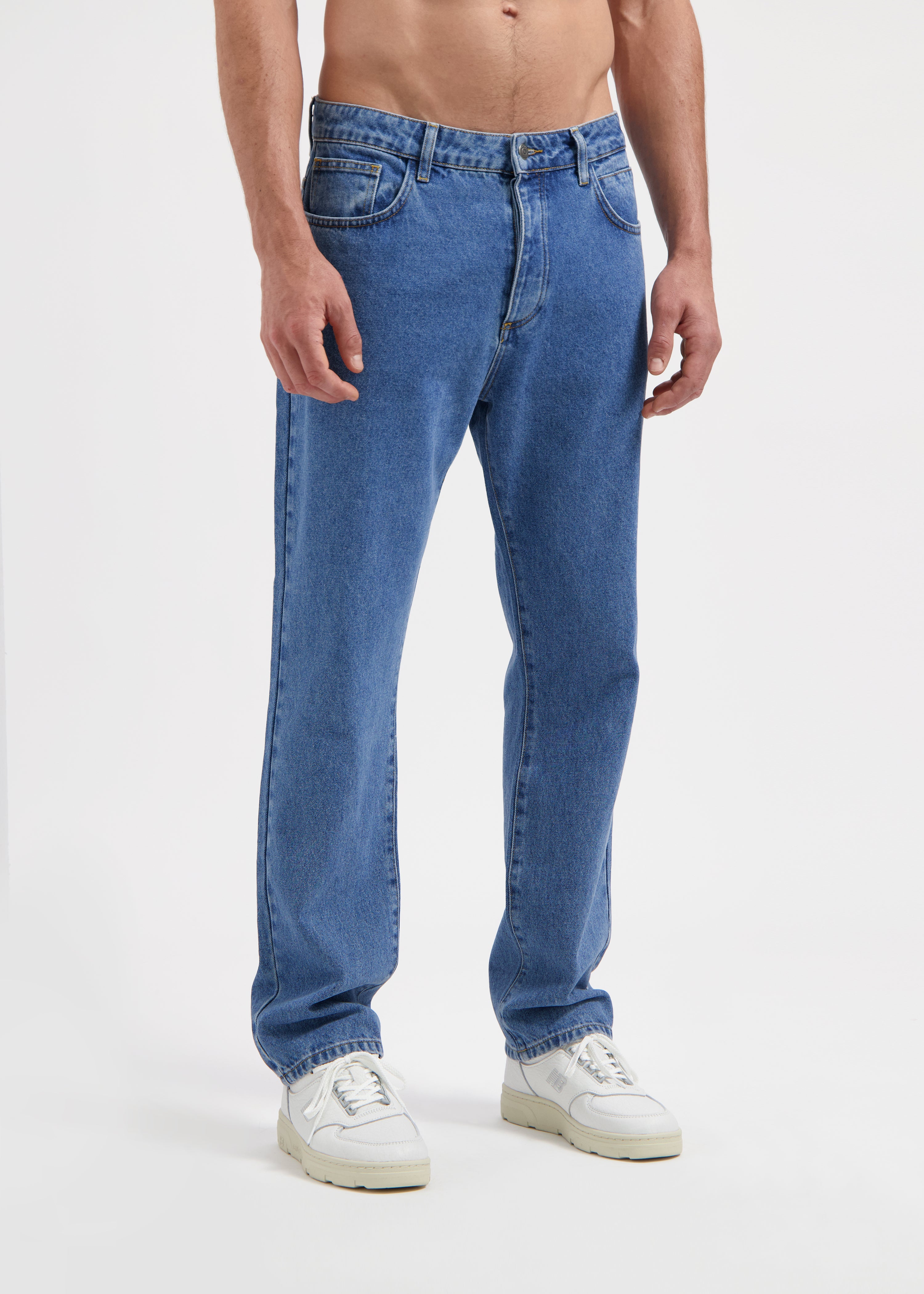 Premium Straight Jeans - Deep Blue