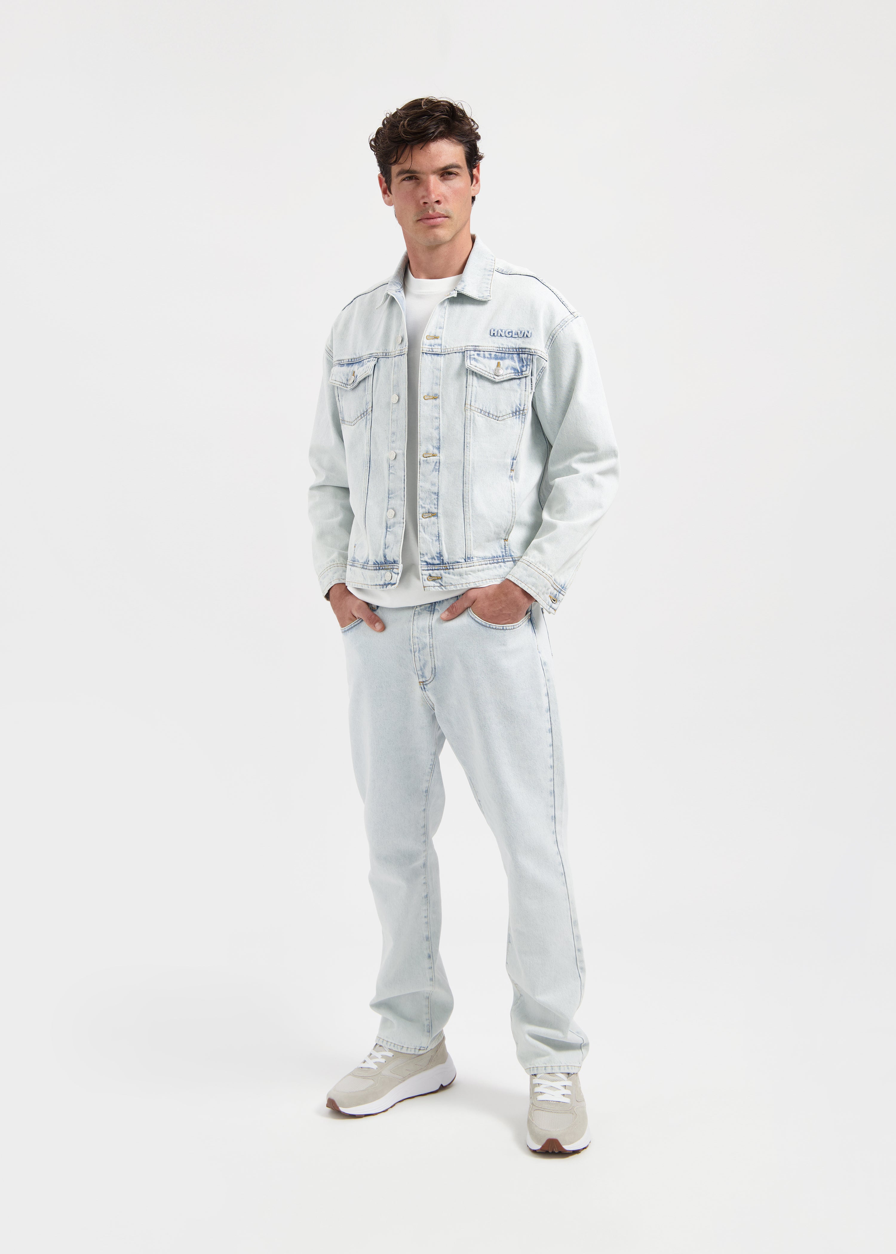 Premium Denim Jacket - Light Blue