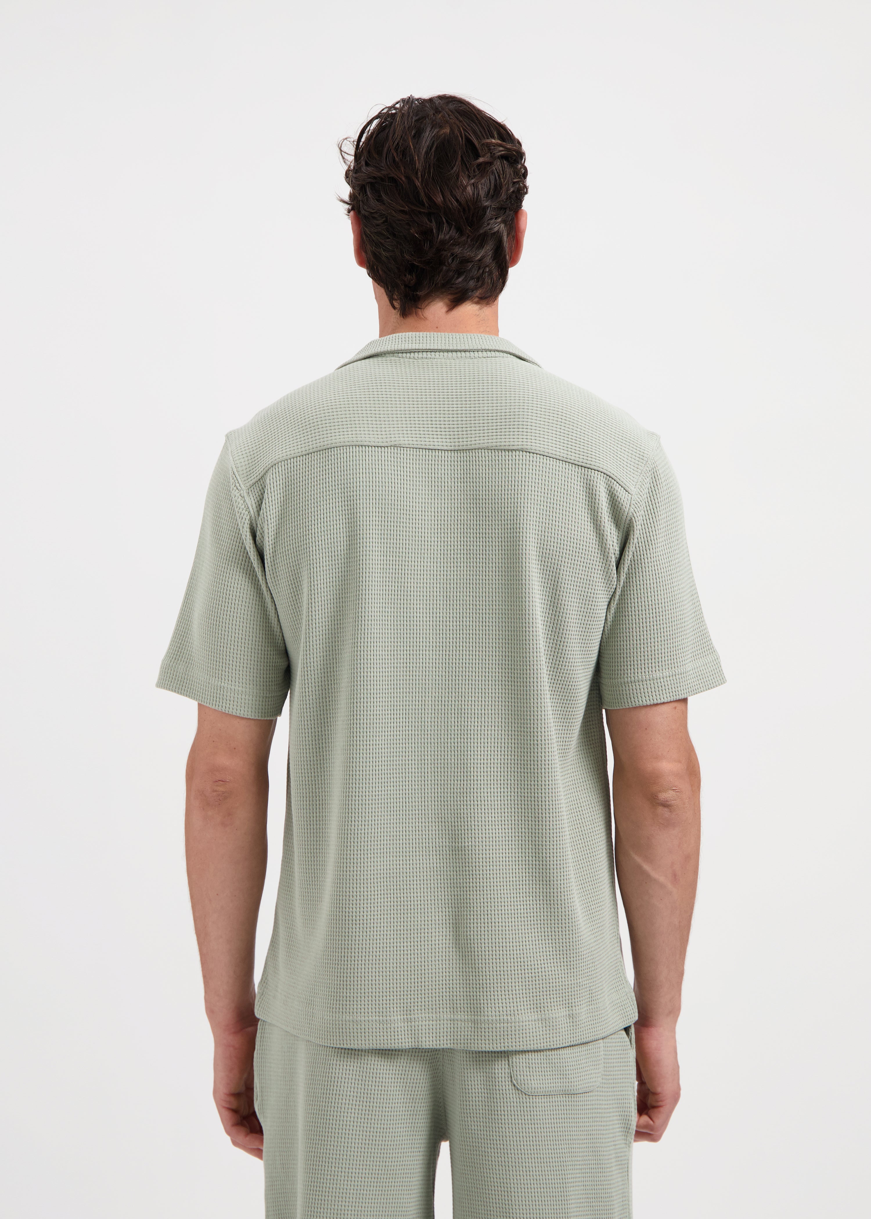 Waffle Shirt - Sage Green