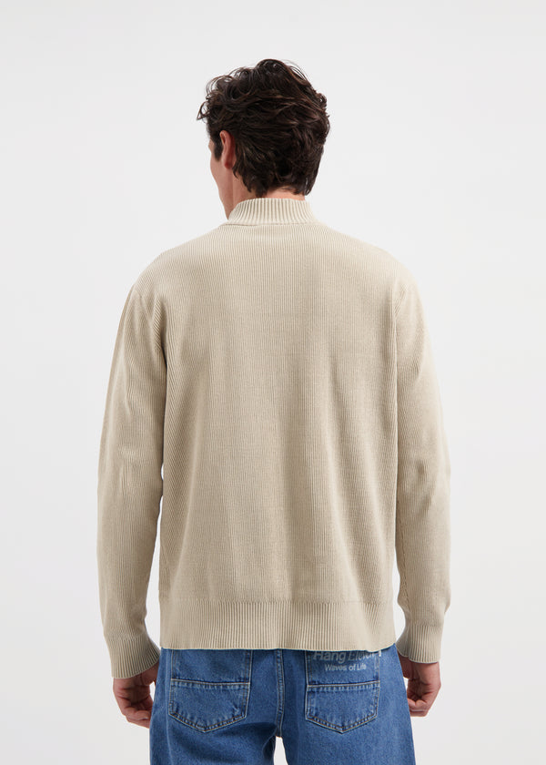 Clean Half Zip - Sand