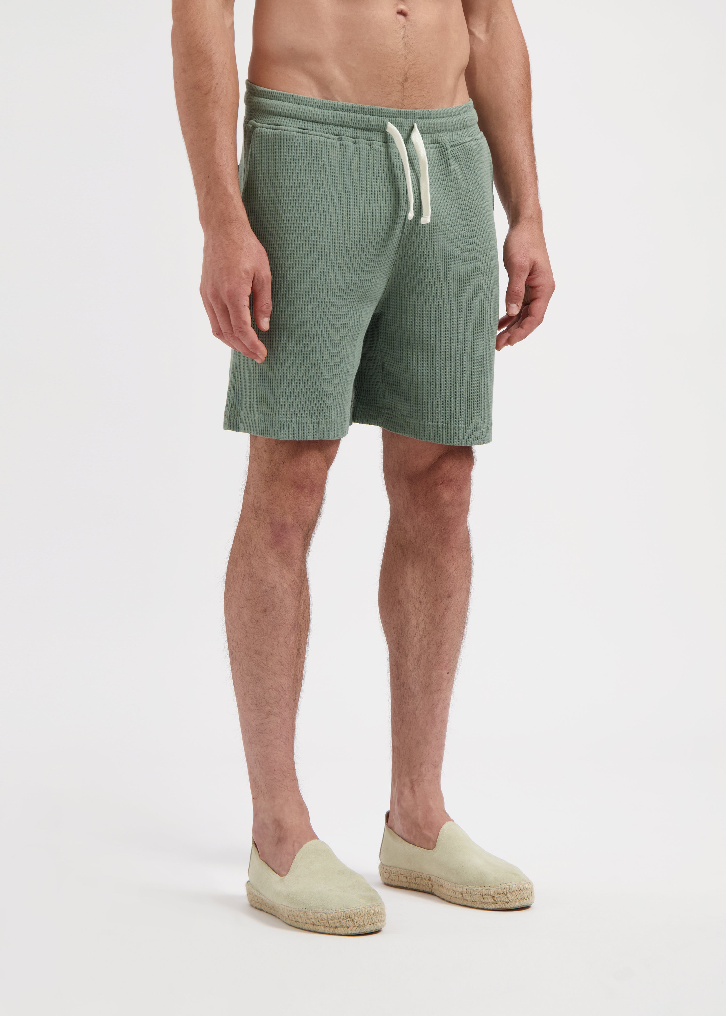 Waffle Short- Dark Sage Green