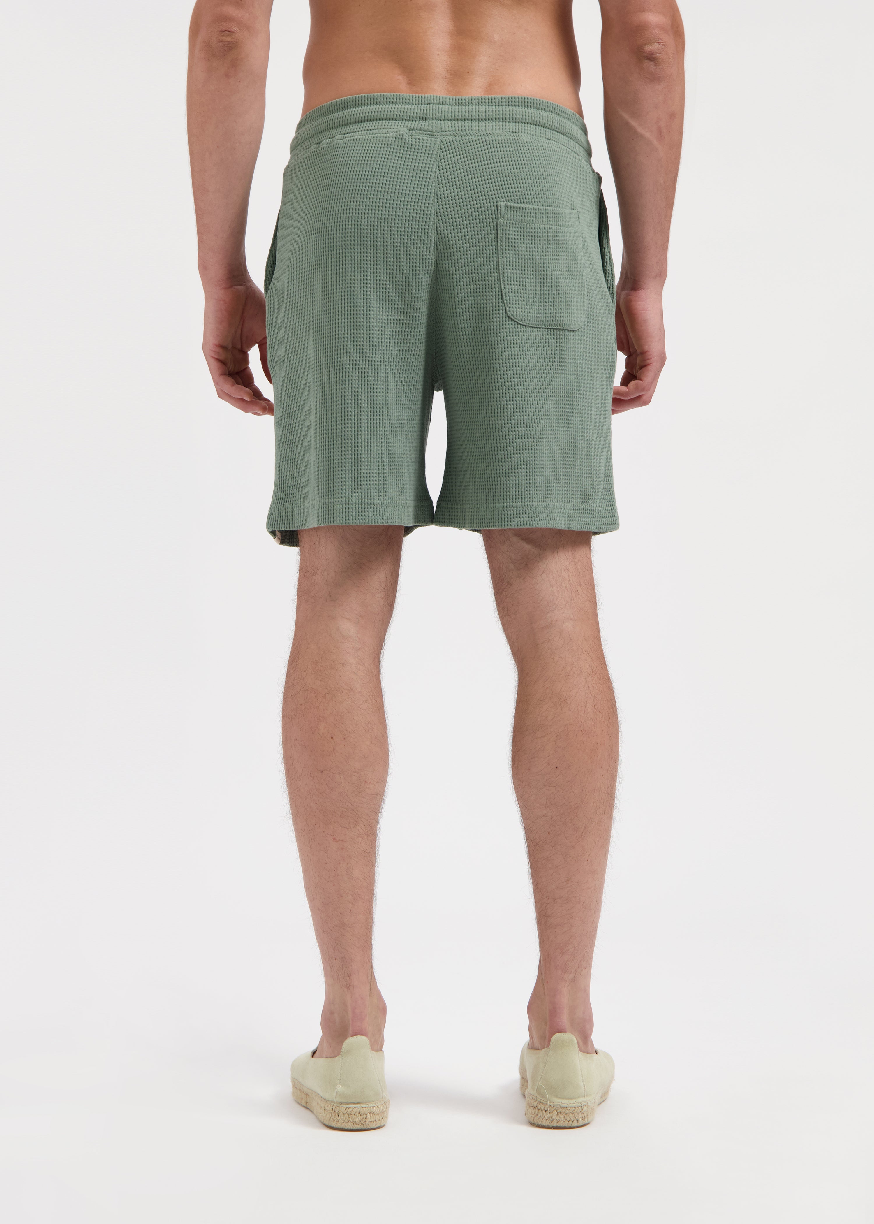 Waffle Short- Dark Sage Green