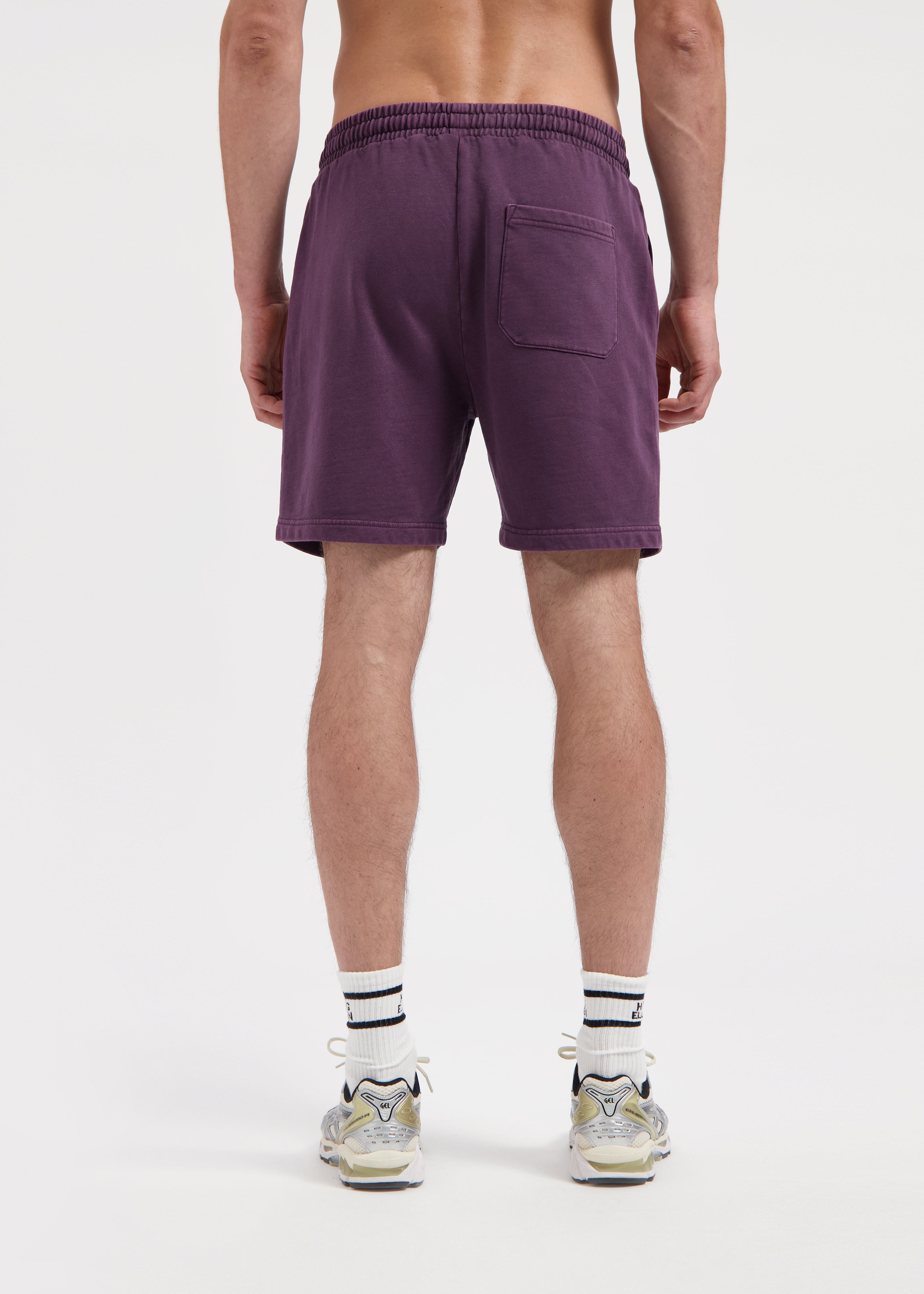 Washed Sweat Short - Dark Purple