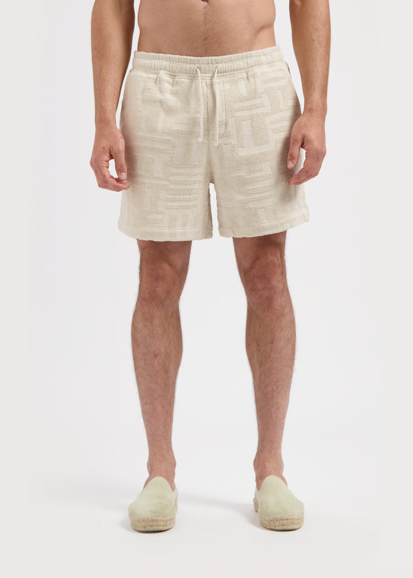 Toweling Jacquard Short - Sand