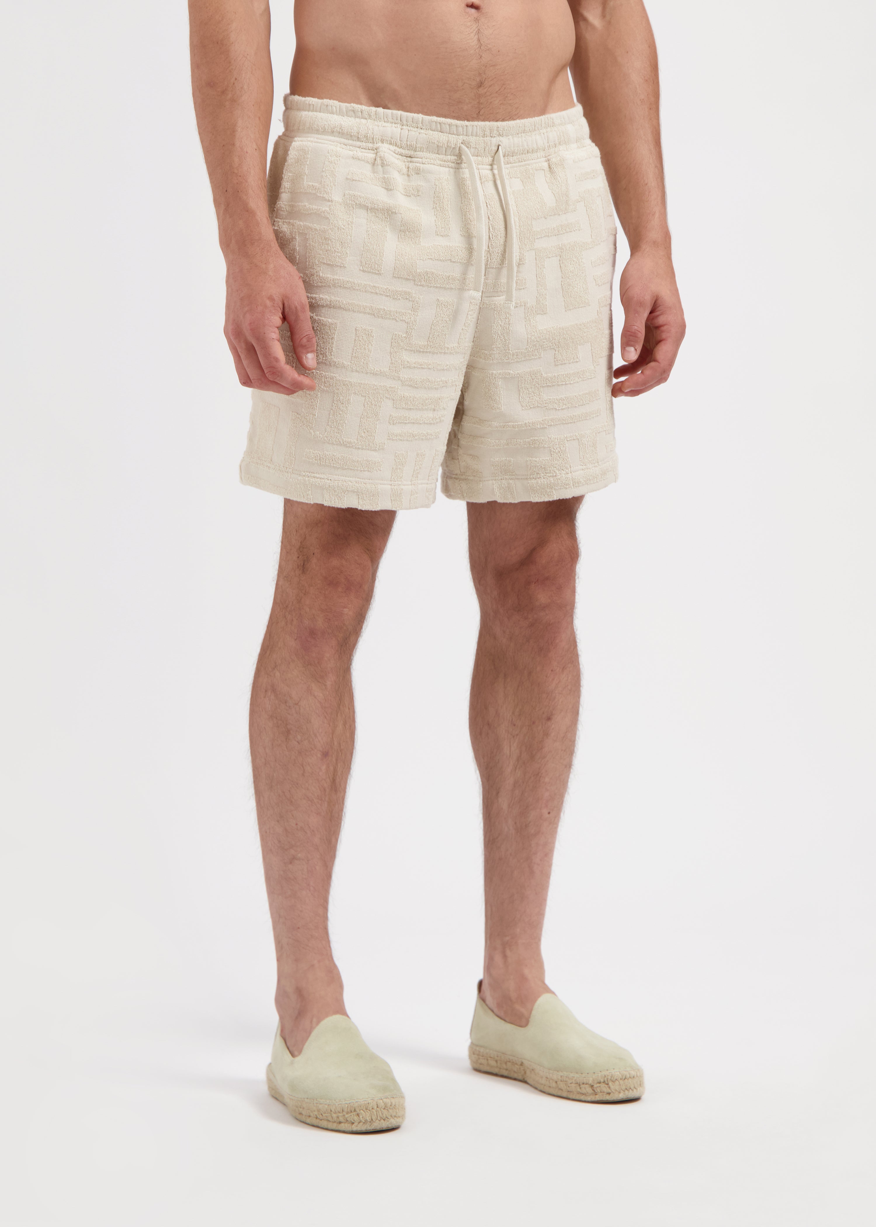 Toweling Jacquard Short - Sand