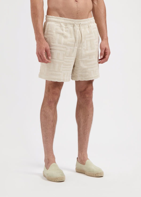 Toweling Jacquard Short - Sand