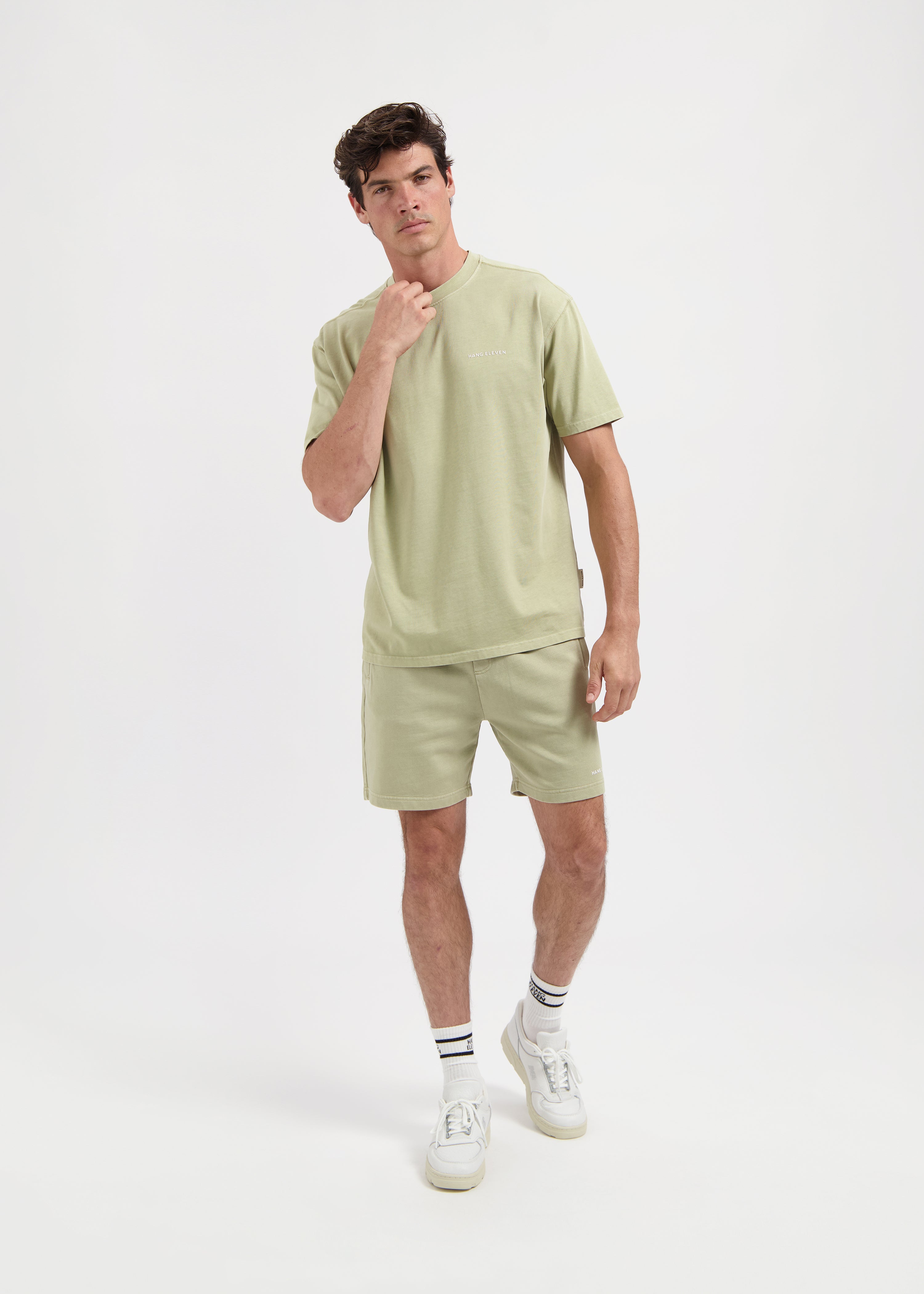 Washed Sweat Short - Slate Green