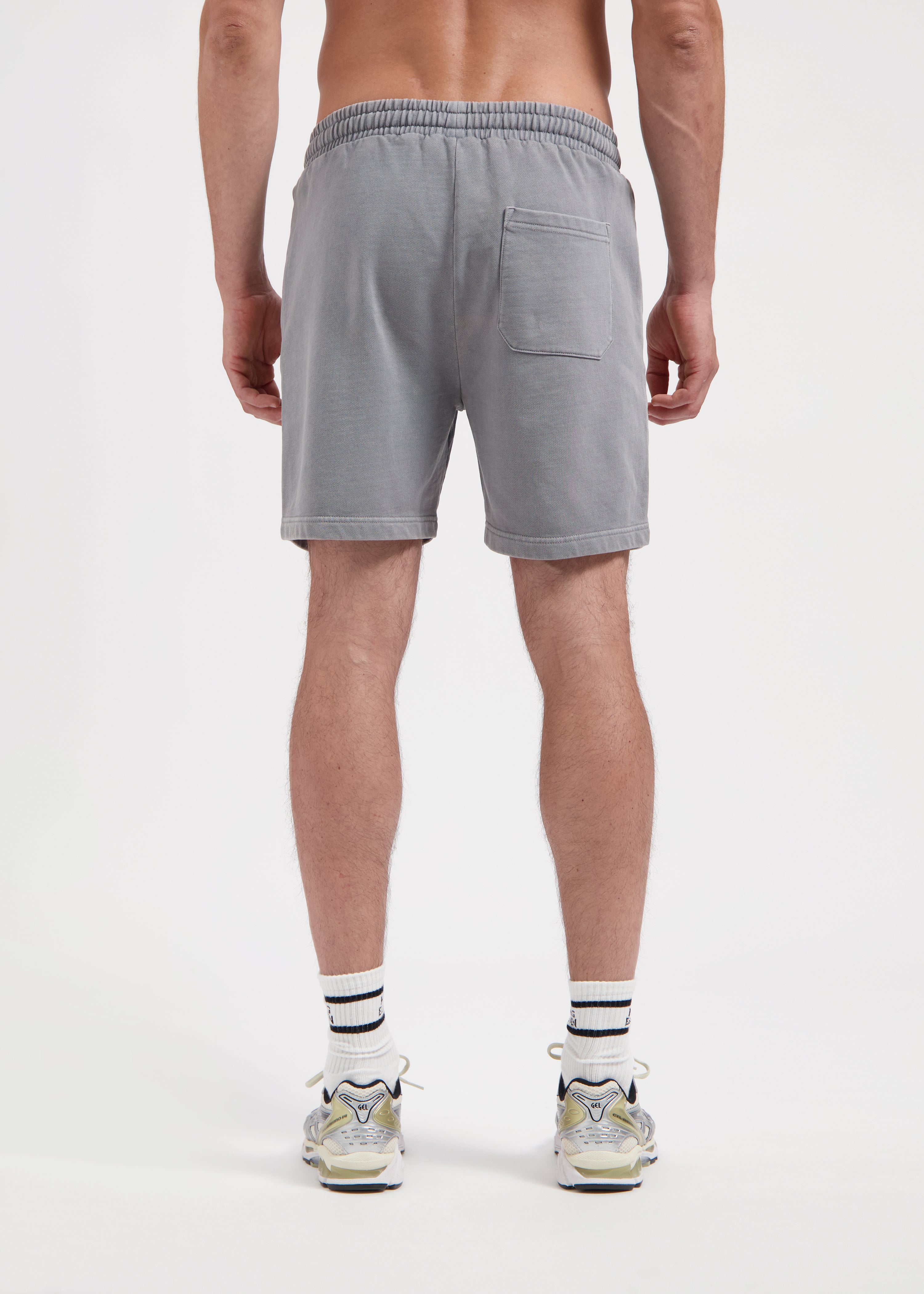 Washed Sweat Short - Stone Grey
