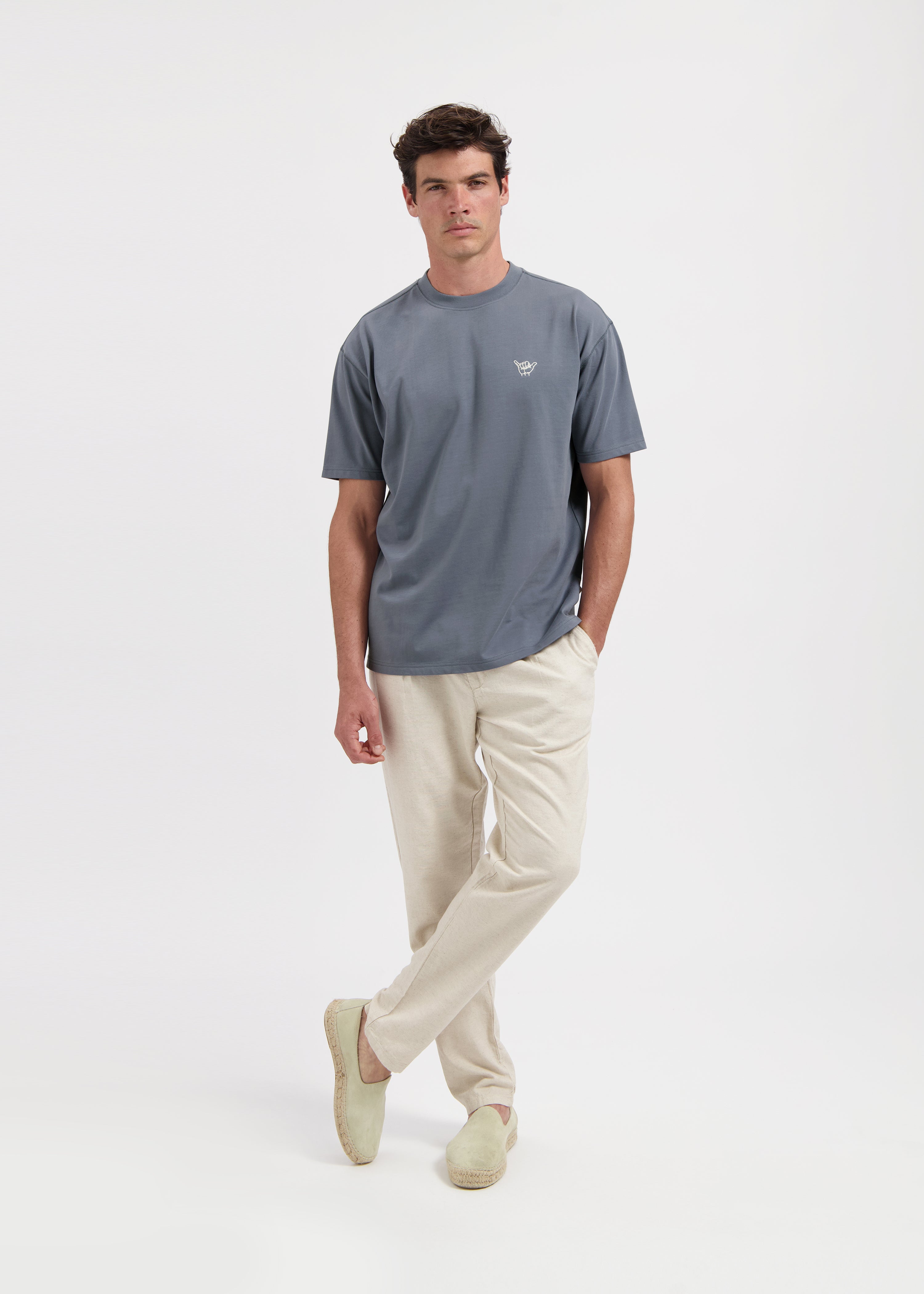 Shaka Tee - Stone Grey