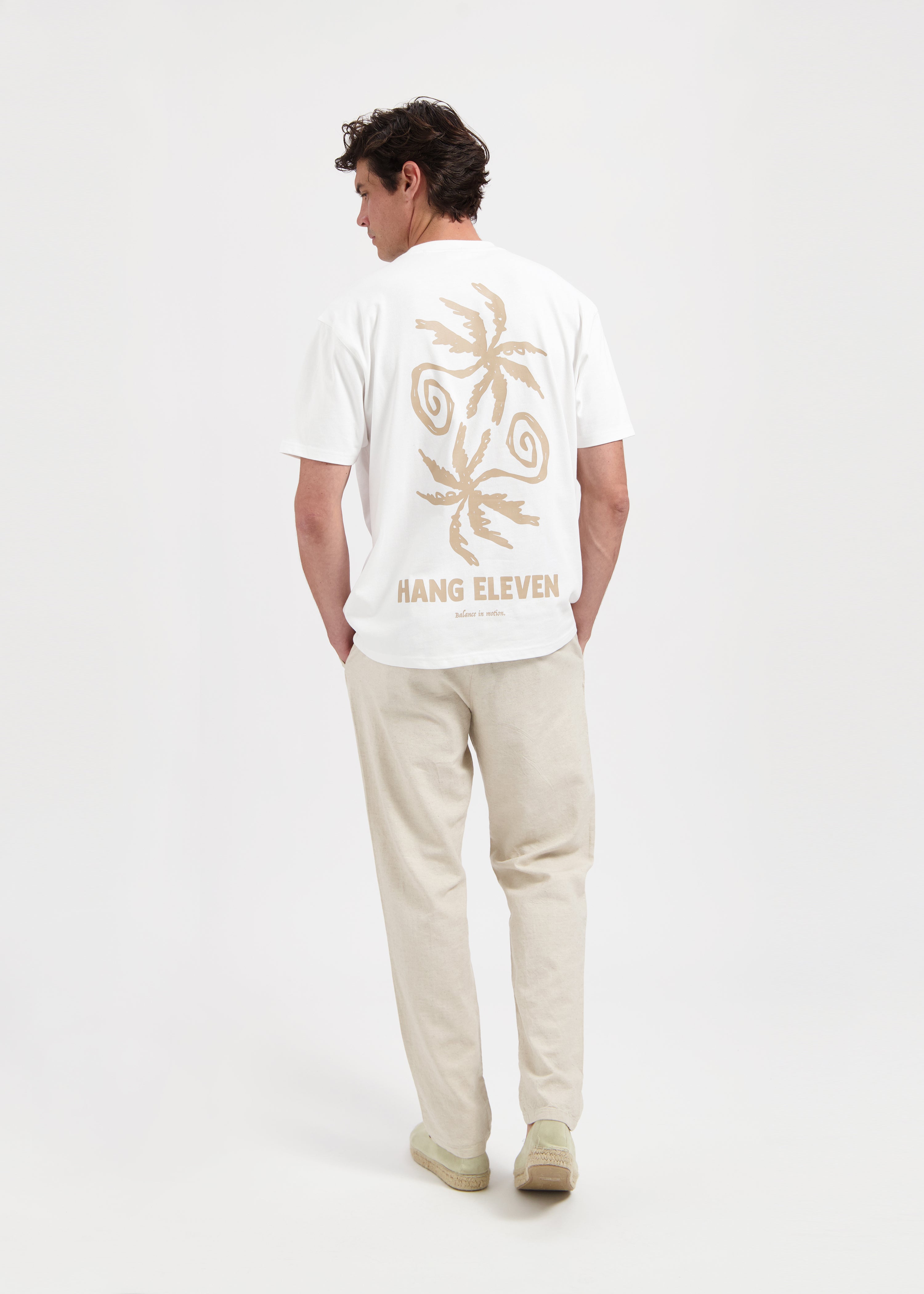 Linear Palm Tee - Off White