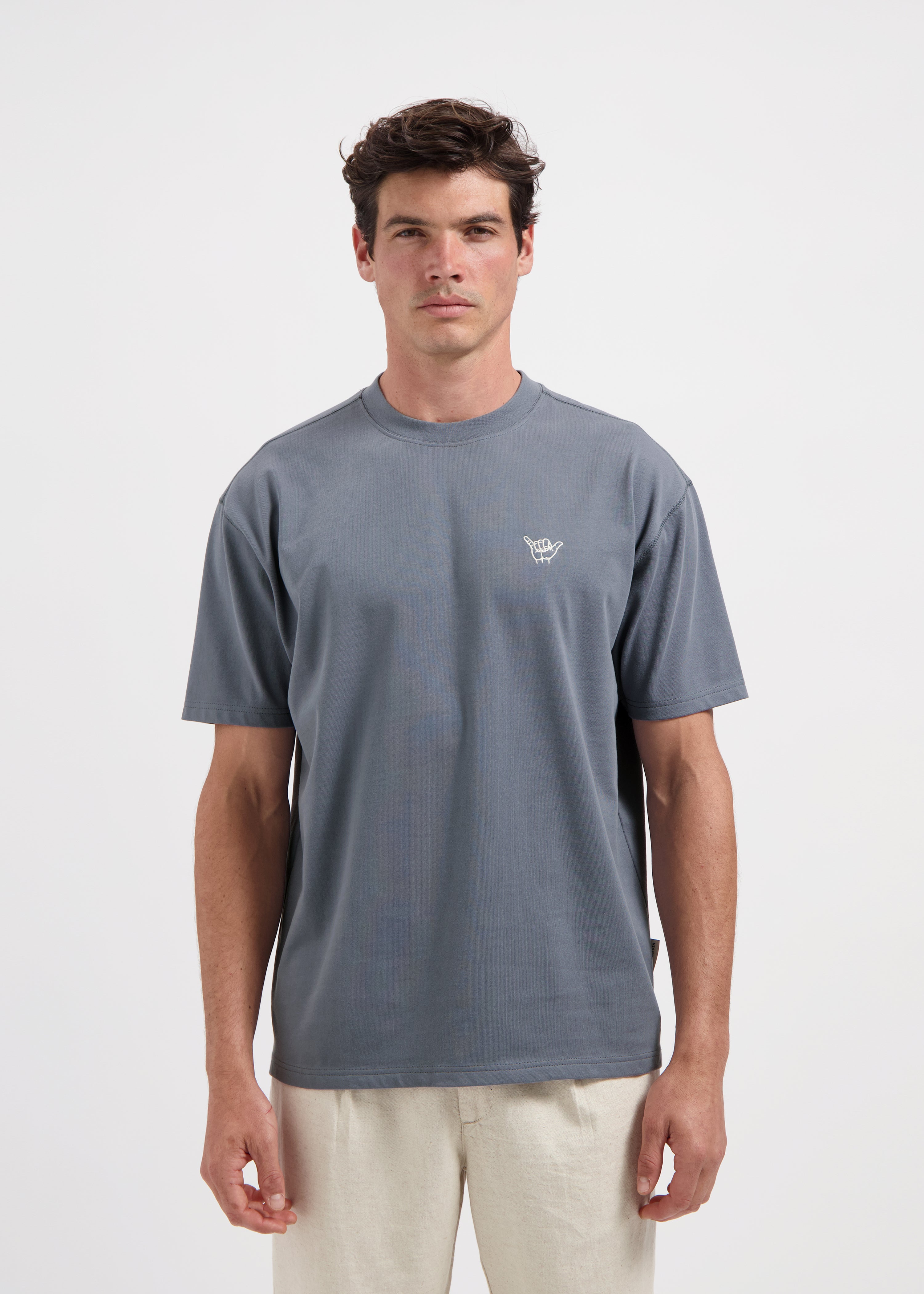 Shaka Tee - Stone Grey