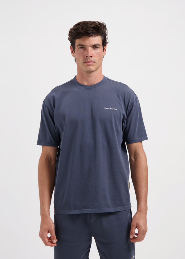 T-shirt essentiel délavé - Bleu dégradé