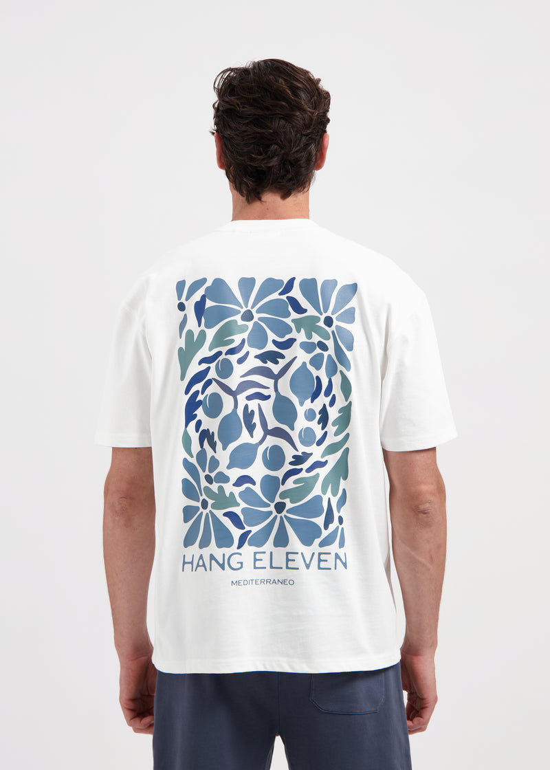 Blumen-T-Shirt – Weiß
