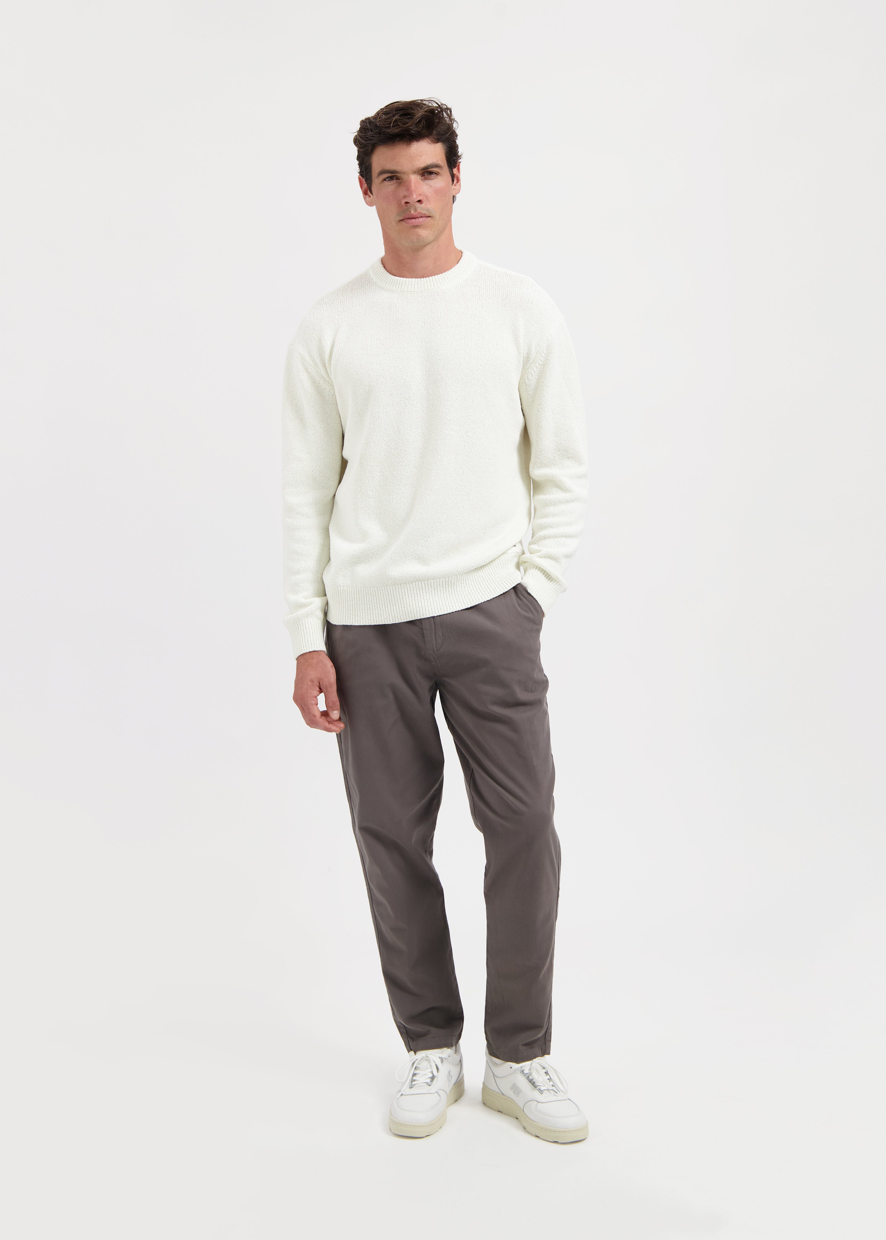 Loop Knit Crewneck - Ecru