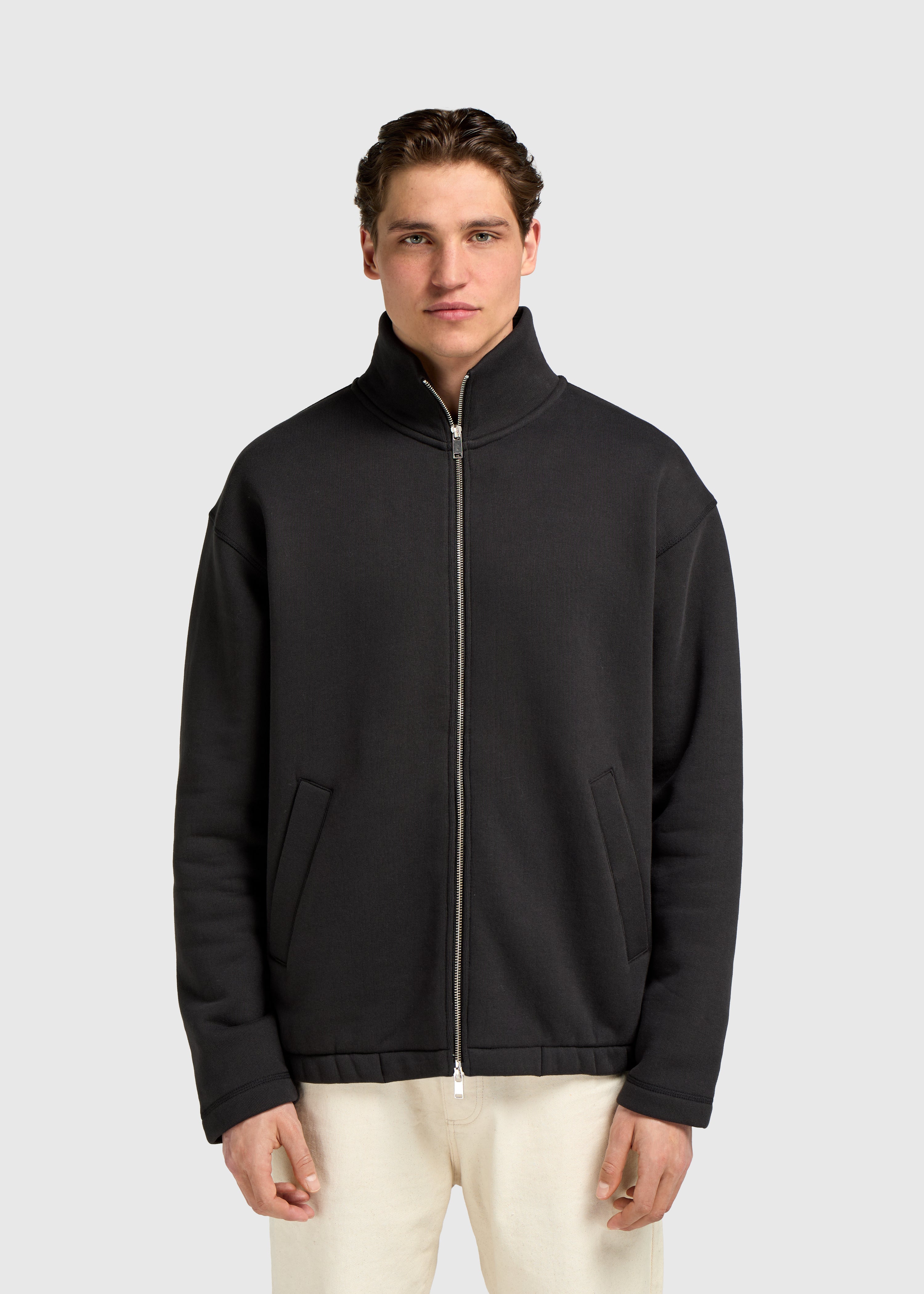 Relaxed Track Jacket - Midnight Black