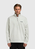 Clean Half Zip Sweater - Grey Melee