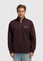 Clean Half Zip Sweater - Chocolate Brown