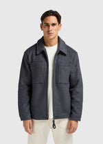 Premium Wool Jacket - Navy Blue