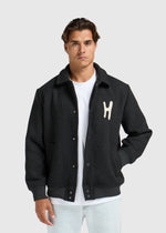 Varsity Jacket - Black Melange