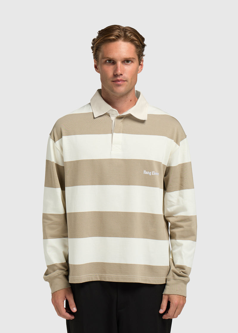 Big Stripe Polo - Green