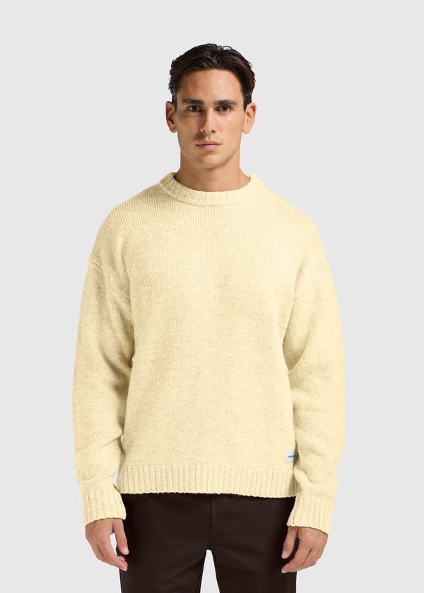 Heavy Knit Crewneck - Pastel Yellow
