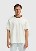 Washed Collar Tee - Brown