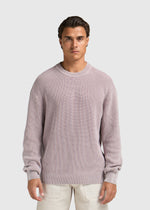 Washed Knit Crewneck - Lilac