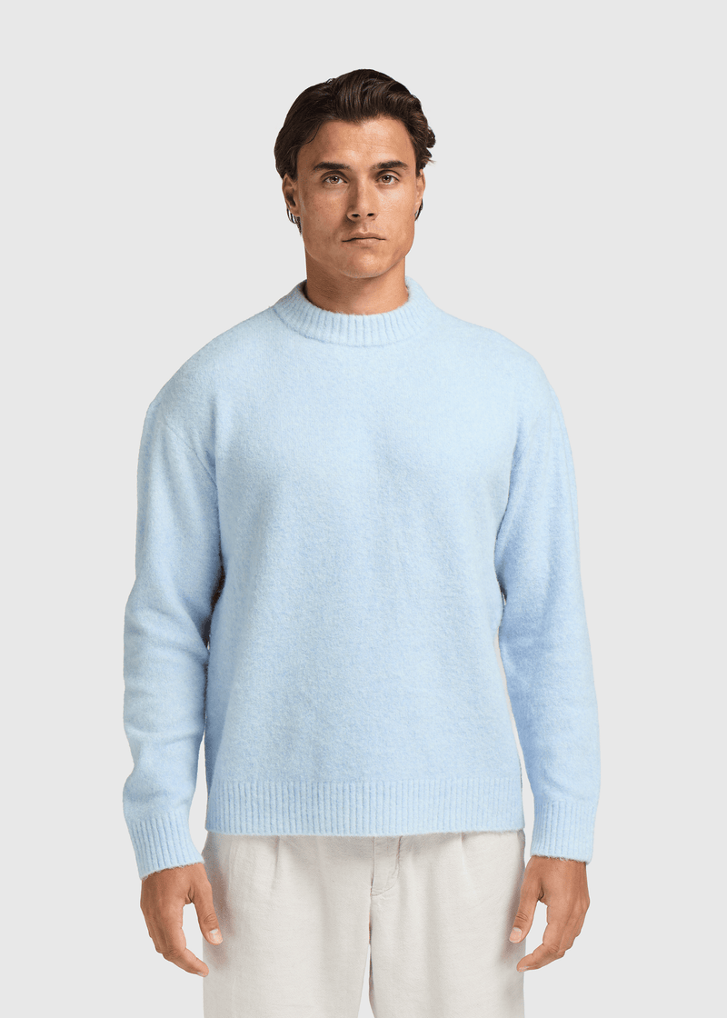 Soft Knit Crewneck - Light Blue
