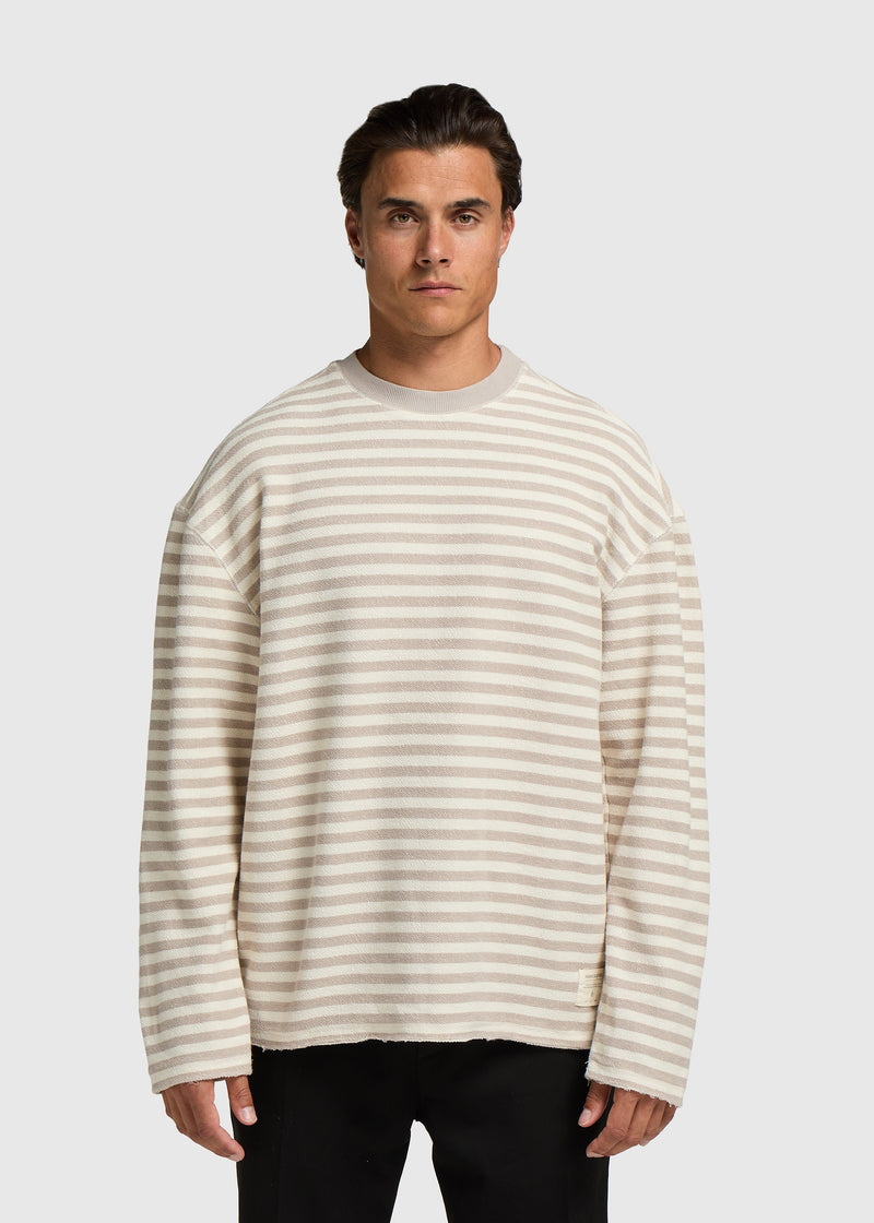 Structure Stripe Longsleeve - White Sand