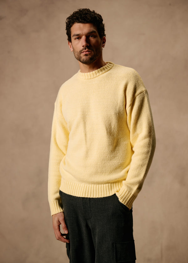 Heavy Knit Crewneck - Yellow