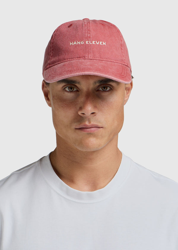 Gewaschene Kappe - Rot