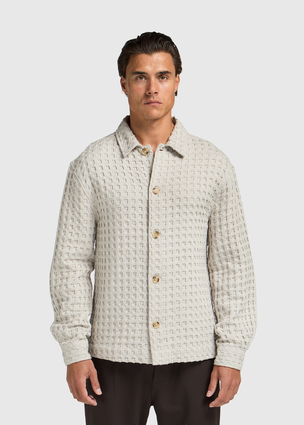 Waffle Overshirt - Taupe