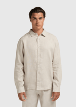 Leinen-Langarmshirt - Taube